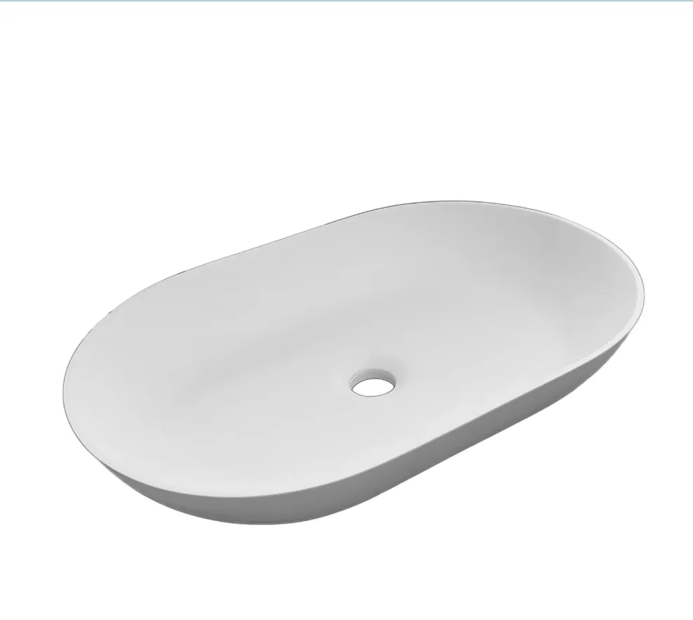Solid surface oval vessel sink - VSOVAL550